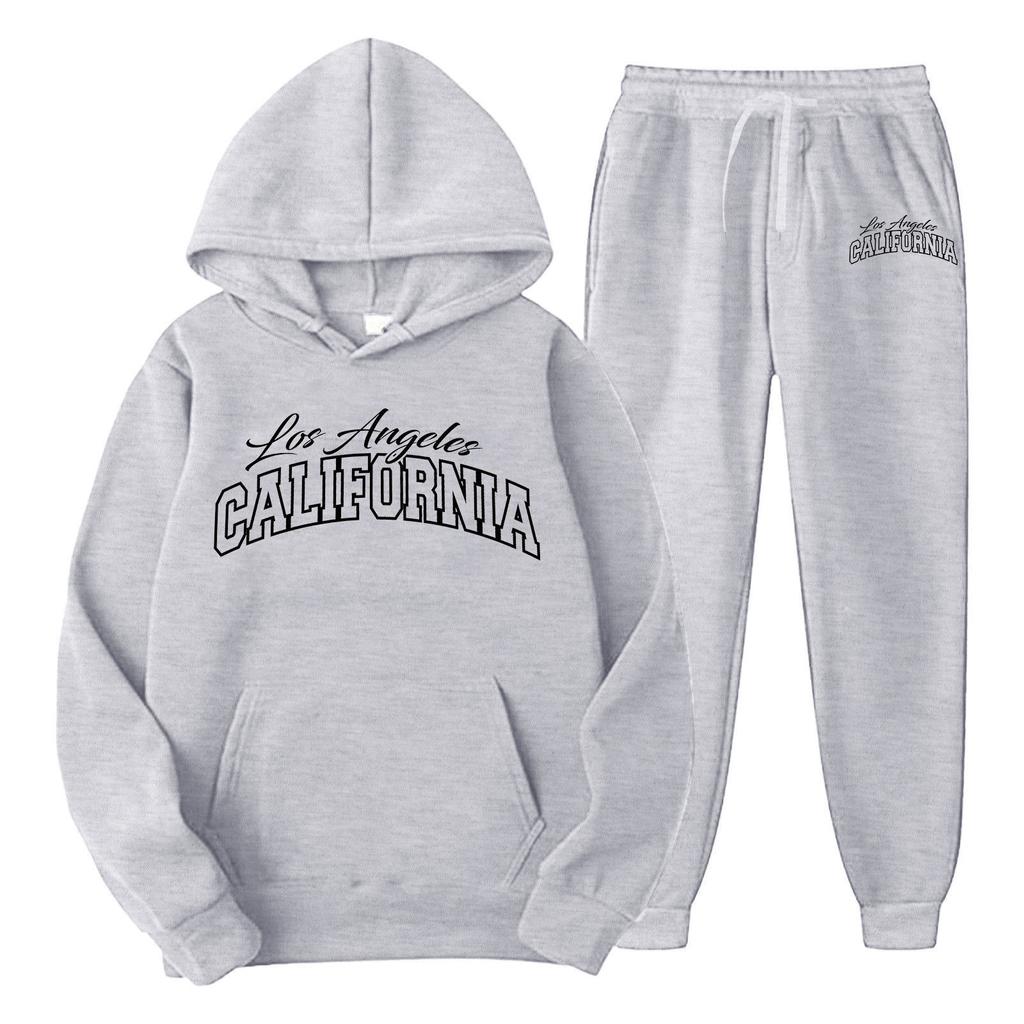 New cross-border foreign trade pullover men's and women's same sports sweater set fashion sweater sweatpants fleece hoodie set