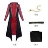 Live Action Movies Dracule Mihawk Cosplay Costume Stand-up Black Printing Long Sleeves Coat Trench Uniform Full Set Man Suit