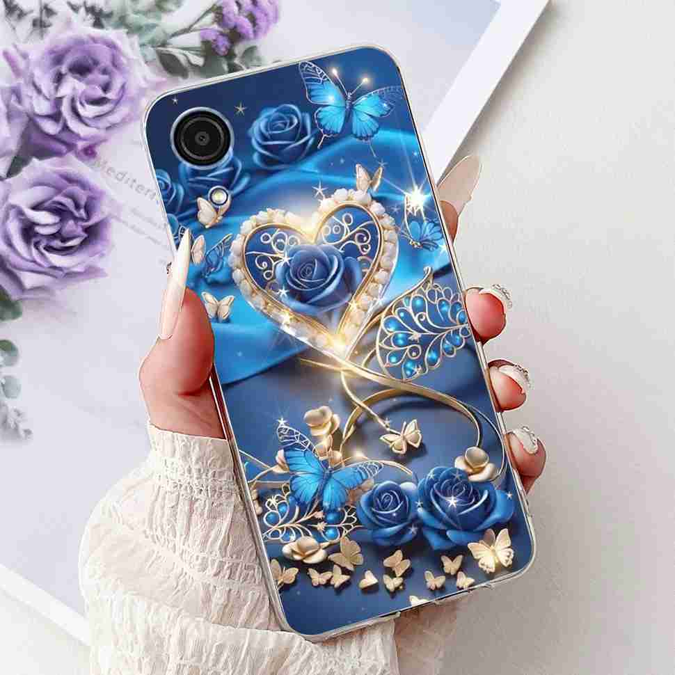 For Samsung A03Core Case Soft Silicone Cute Heart Painted Cover Case For Samsung Galaxy A03 Core SM-A032F TPU Fundas Capa