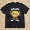 Bagel Club Kids Shirt, Funny Bagel Youth Tee, Cute Breakfast Gift for Kids, Retro Mascot Child T-Shirt, Foodie Kid Top