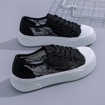 Spitze Atmungsaktive Weiße Schuhe Damen Sommer Neu Student Mesh Damenschuhe Flache Schuhe