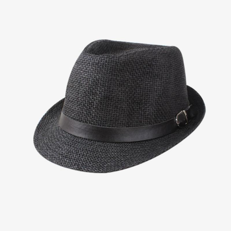 Mote Stråhatt Menn Kvinner Sommer Trendy Strand Solhatter Ensfarget Fedoraer Bånd Casual Cowboy Jazzhatt Gangsterhatt Mannlig