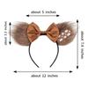 Fashion New Brown Beauty And Beast Mouse Ears Headband 5" Headwear Boys Girls Festival Party Hair Accessories Women Gift