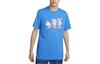 T Shirts Men's Blue Crew Neck Moderate Straight Fit FB9028-435