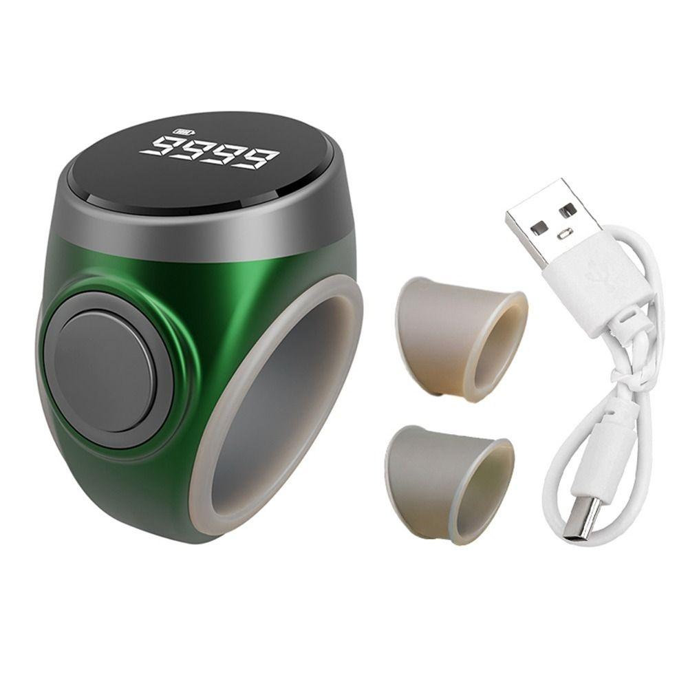 Waterproof Rechargeable Digital Counter Electronic 18/20/22mm Finger Counter Button Type-c Finger Ring Tasbeeh