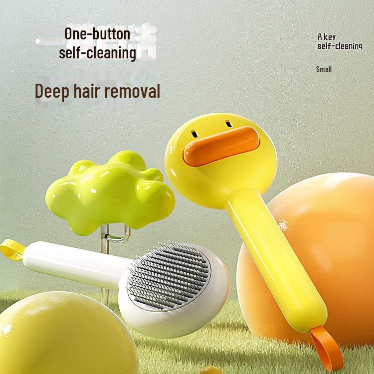 

Pet Hair Removal Brush: Yellow Duck Design Cat & Dog Comb 199x84x39mm