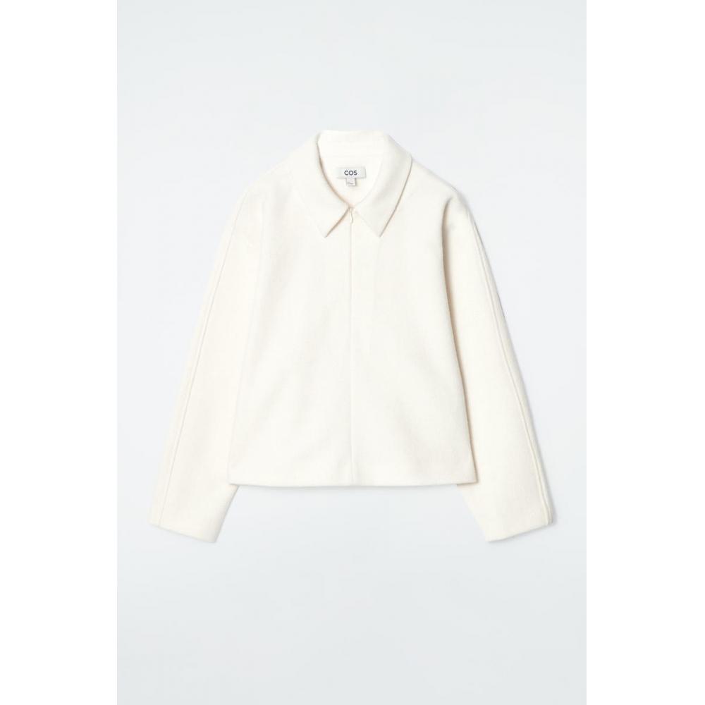 Cos Japan Boiled Wool Zip Up Top