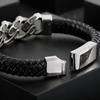 Gotische armband Skull Head Chain Bangle Leatherman armbanden met stalen magneetsluiting Logo graveerbare herensieraden