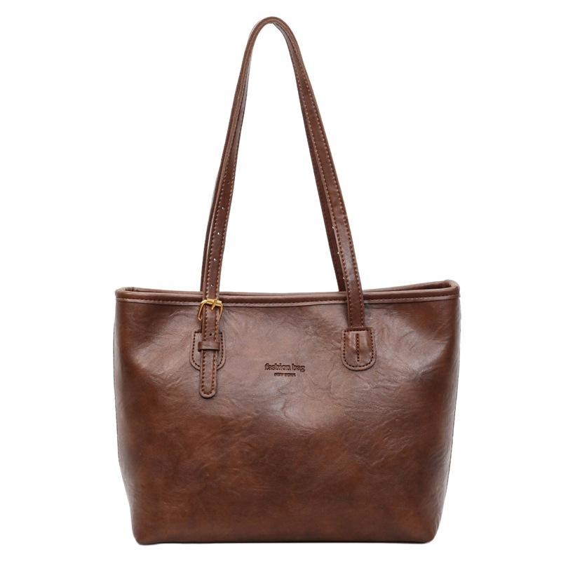 Fashion large-capacity bag to work New casual class One shoulder texture Fashion commuter tote bag