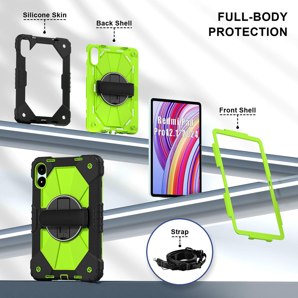 Tablet Protective Case A2 Model Suitable for Redmi Pad Pro/ Poco Pad 12.Inch () with Satchel Stand 10 Colors Available