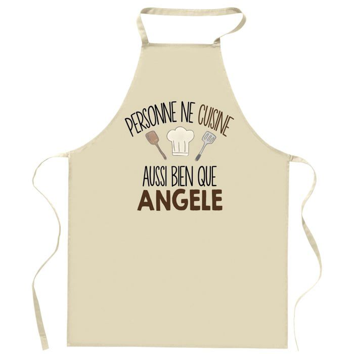 Tablier de cuisine - ANGELE - Impression bretonne - Coton résistant - Personnalisé prénom