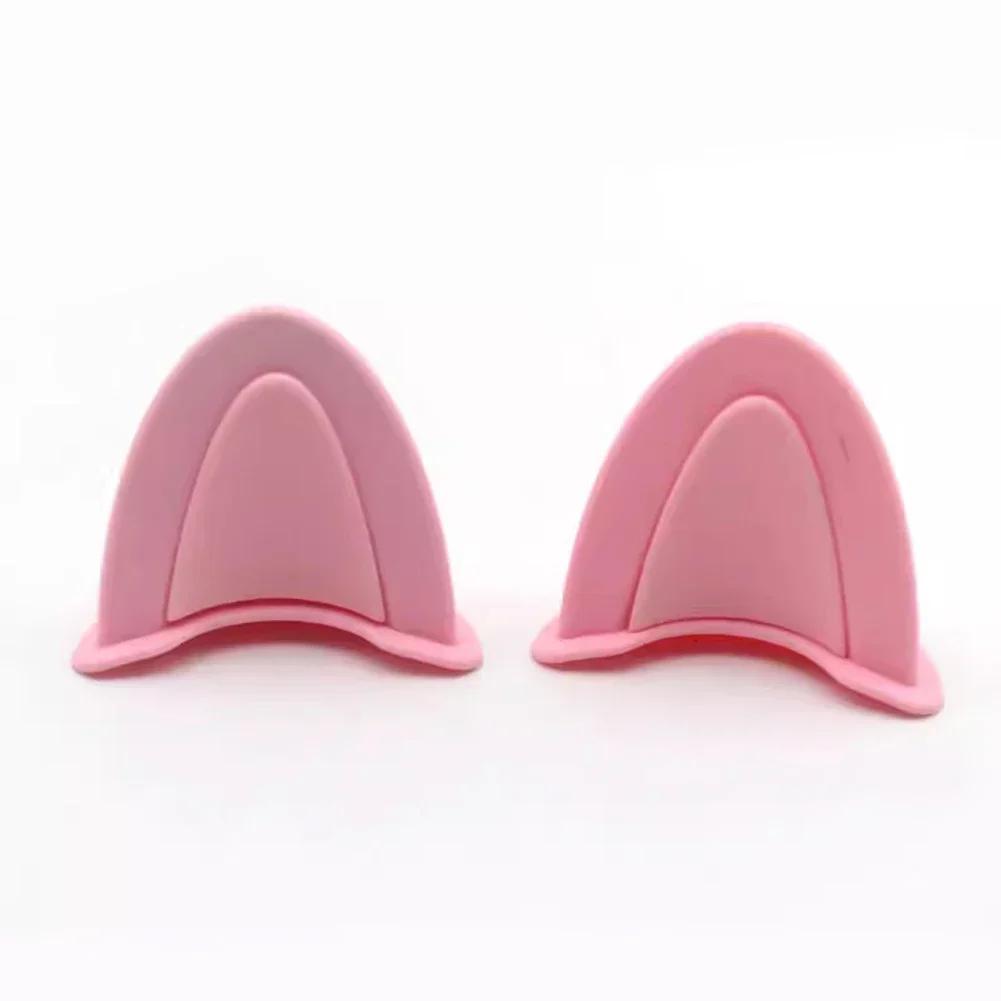 2pcs Cute Motorcycle Helmet Cat Ears Electric Car Motocross Stickers Driving Styling Universal Helmet Decoration Accessories