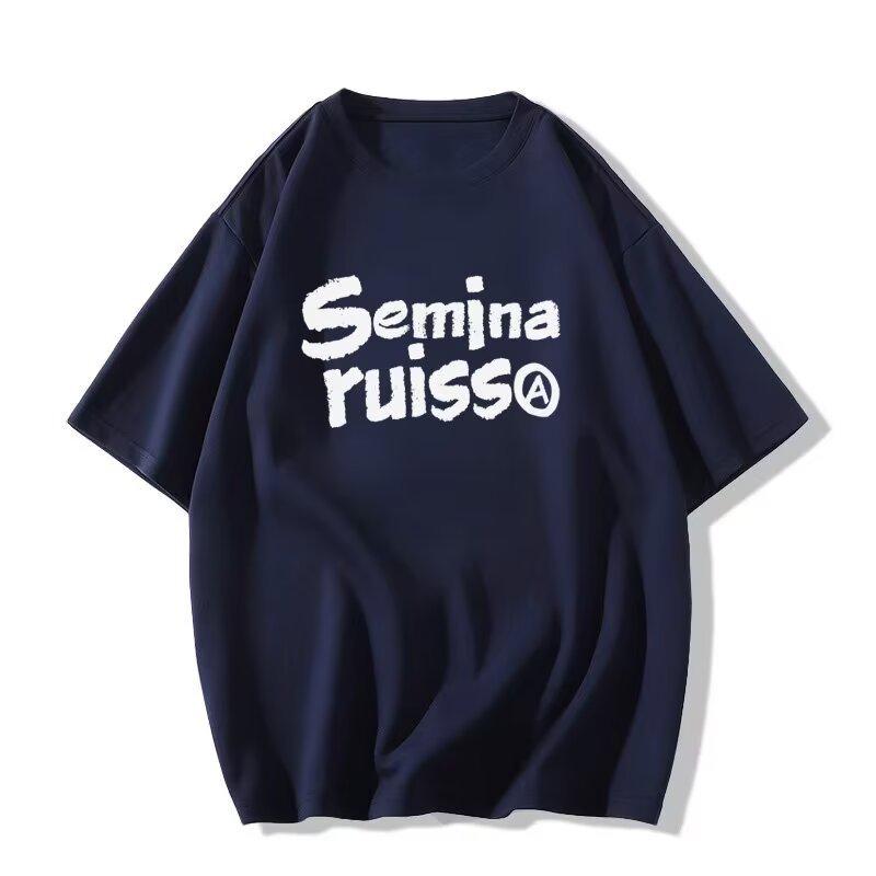 

Women s Black & White Retro Cotton T-Shirt - Summer 2025, Loose Fit, Short Sleeve L темно-синий