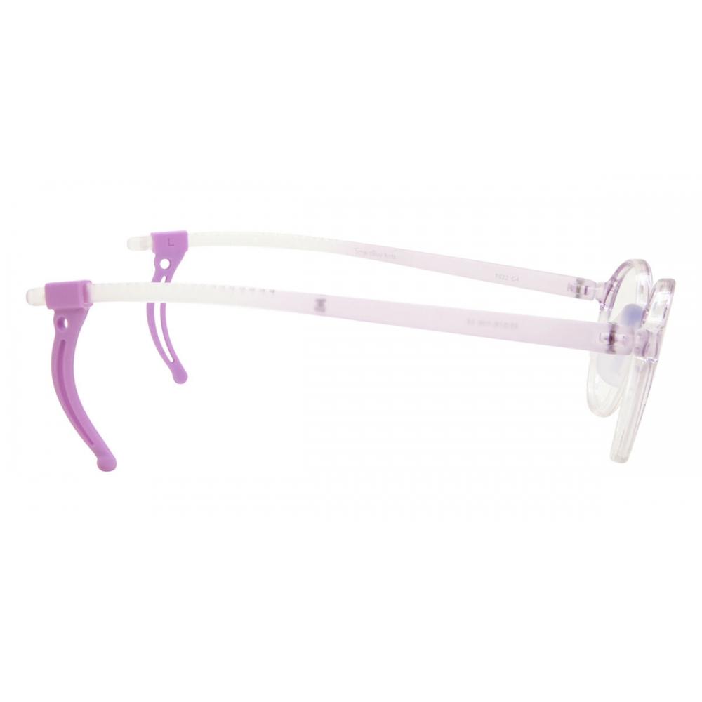 Full Rim Round Transparent Purple Smartbuy Kids Muffin 7022 C4 Fashion Kids Eyeglasses