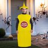 Mustard Cosplay Costume Ketchup Cosplay Halloween Costume for Adult Unisex Role Playing Dress Up Clothes Props Novelty Clothing