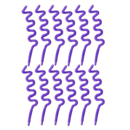 Renkli Spiral Bükülebilir Pipetler 6mm Yeniden Kullanılabilir Gıda Sınıfı Plastik Pipet Doğum Günü Partisi Ev Seyahat İçin Esnek İçme Pipetleri