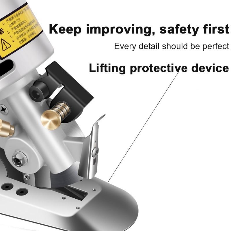 200W Strong Power Electric Fabric Cutter Portable Round Knife Cloth Cutter 90mm Handheld Cloth Cutting Machine