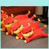 Dragon Year Plush Pillow With Soft Short Plush For Zodiac Celebration Gift