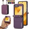Magnetic Flip Leather Phone Case for Samsung Galaxy Z Flip 6 5 4 3 5G Flip6 Flip5 Flip4 Wallet Card Cover Etui Coque