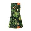 Women's Floral Print Dress, Vest, Skirt With Pockets, Beach Skirt, V-Neck Vest Skirt