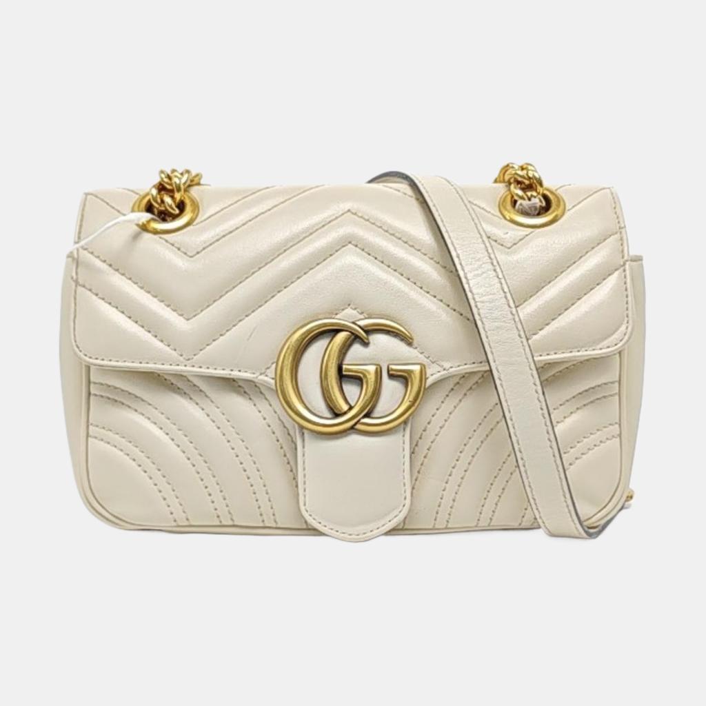 [Pre-Owned] Gucci GG Marmont Matelassé Mini Bag 'White' - Good #1IOZCGA