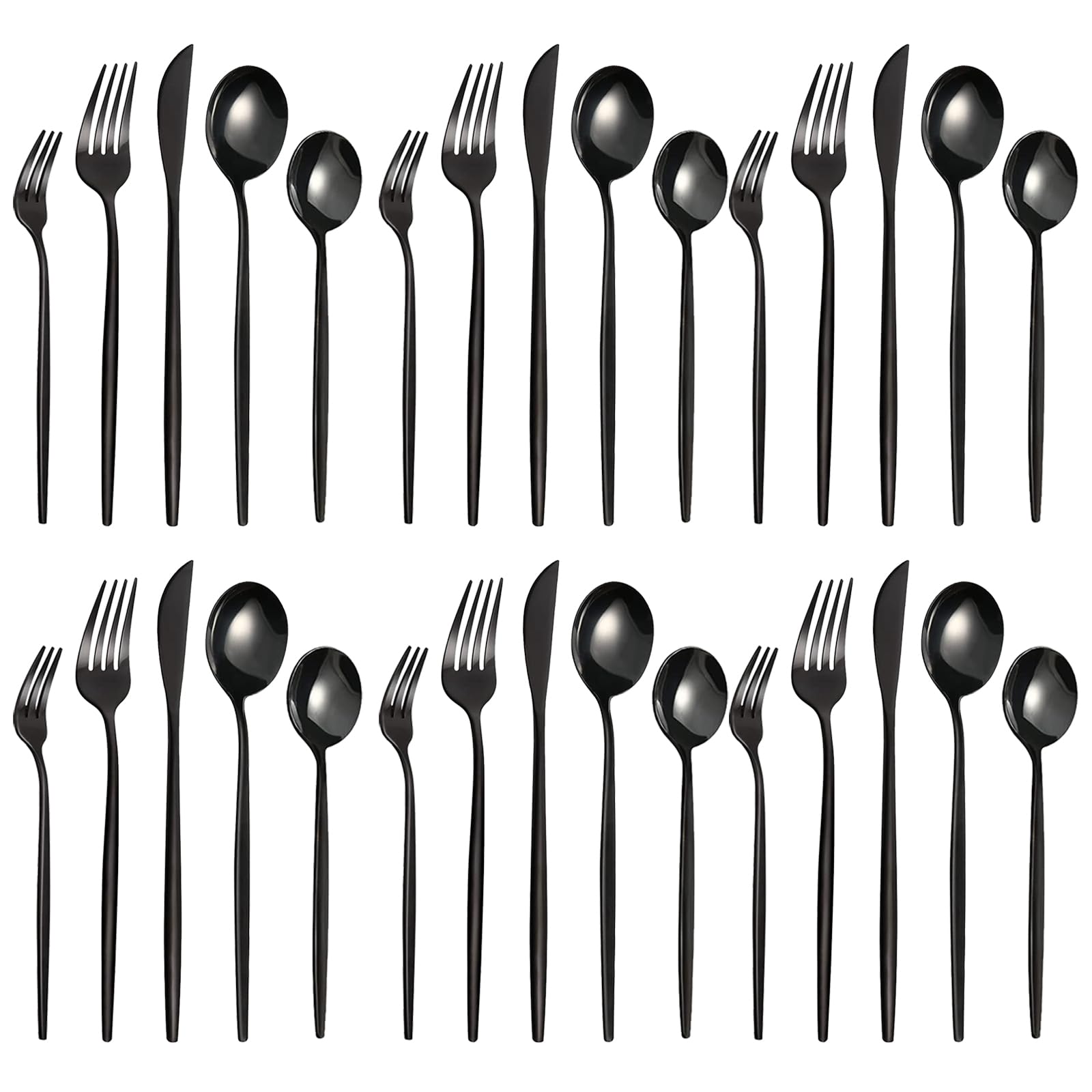 

GOWTHHRT Столовые приборы Столовые приборы Стильная западная посуда Нержавеющая сталь Столовые приборы для ужина Скандинавская западная посуда Для дома Кухни Свадебный подарок чёрный