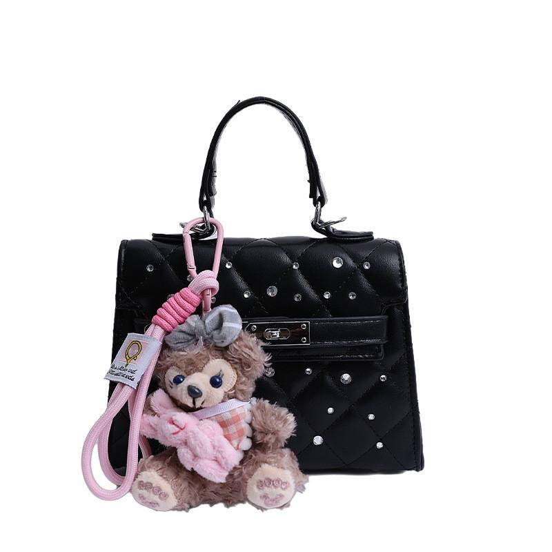 

Small Pu Lattice Texture Handbag For Summer Urban Casual Women чёрный
