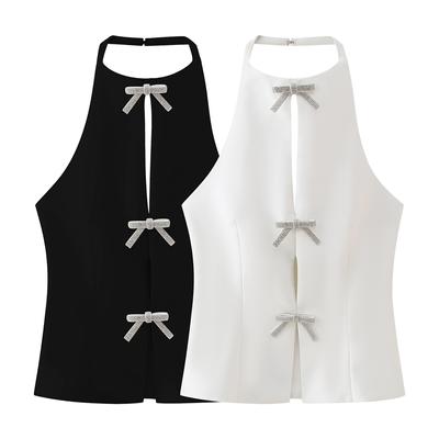 Fashion Summer Female Jewelry Bow Decoration Hanging Sexy Neck Collar Sleeveless Women's Pretty Sling