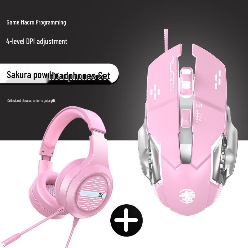 Silent Wired Luminous Mechanical Gaming Mouse for eSports and Home Office