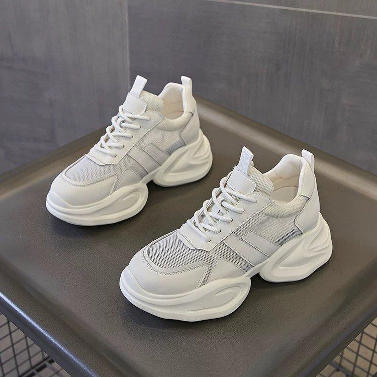 

Inner height-increasing dad shoes women s summer thin mesh breathable casual sports women s shoes 2025 new platform mesh shoes 40