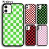 Checkerboard Plaid Checkered Phone Case Cover For iPhone 17 Air 16 15 14 Plus 12 13 Pro Max Coque Shell Fundas