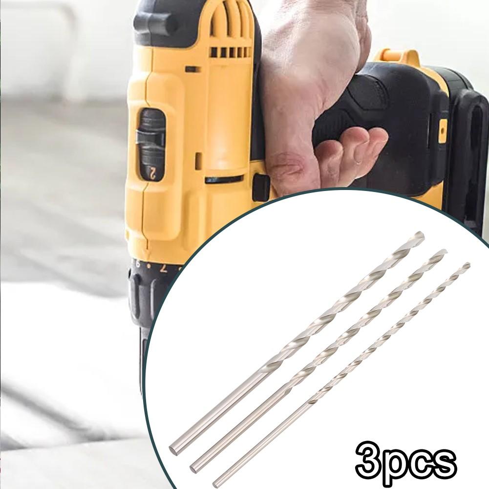 3pcs 30cm Extra-Long Wood Drill Set Spiral Drills Set Diameter 6, 8, 10 X 300mm