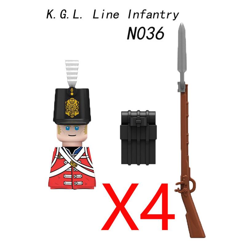 Military Medieval Building Blocks Napoleonic Wars Castle Knight Soldier Figures Weapons Guns British French Army Infantry MOC
