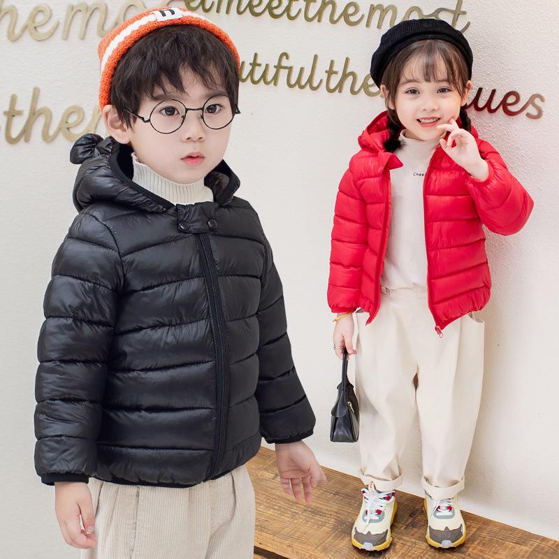Clearance: Lightweight Baby & Toddler Down Cotton Jacket with Ear Design - Unisex Winter Coat
