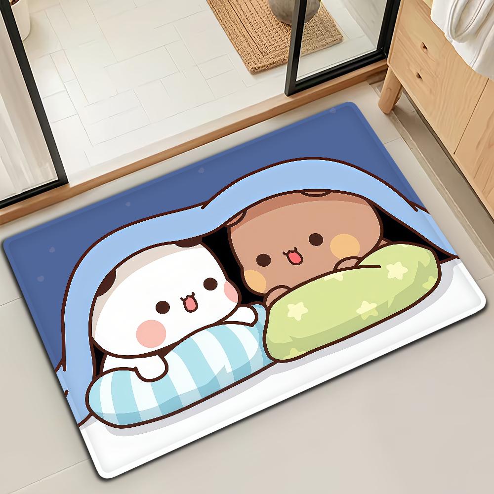 Bubu Dudu Cartoon Anime Door Mat Bath Microfiber Decorative Versatile Flannel Floor Mat Quick Dry Absorbent Non-slip Sole