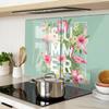 Two Decorative Tempered Glass Chopping Boards Flamingos 2x40x52 cm