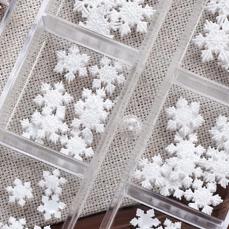 6-Grid Mixed Christmas Alloy Nail Art: Snowflakes & Trees DIY Accessories
