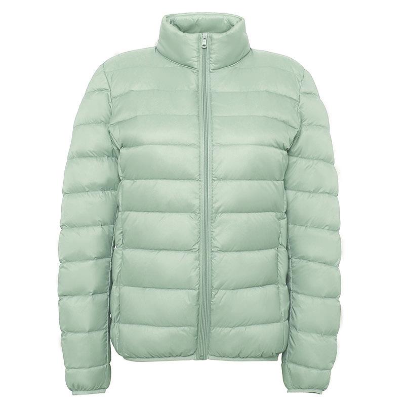 Down jacket women's new winter coat women's down jacket light and short women's stand-up collar large size thin