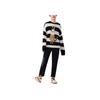 Li-Ning Sports Trend Series Daily Progress Striped Colorblock Cartoon Rabbit Intarsia Sweater Unisex Sweater Black AMBT009-3