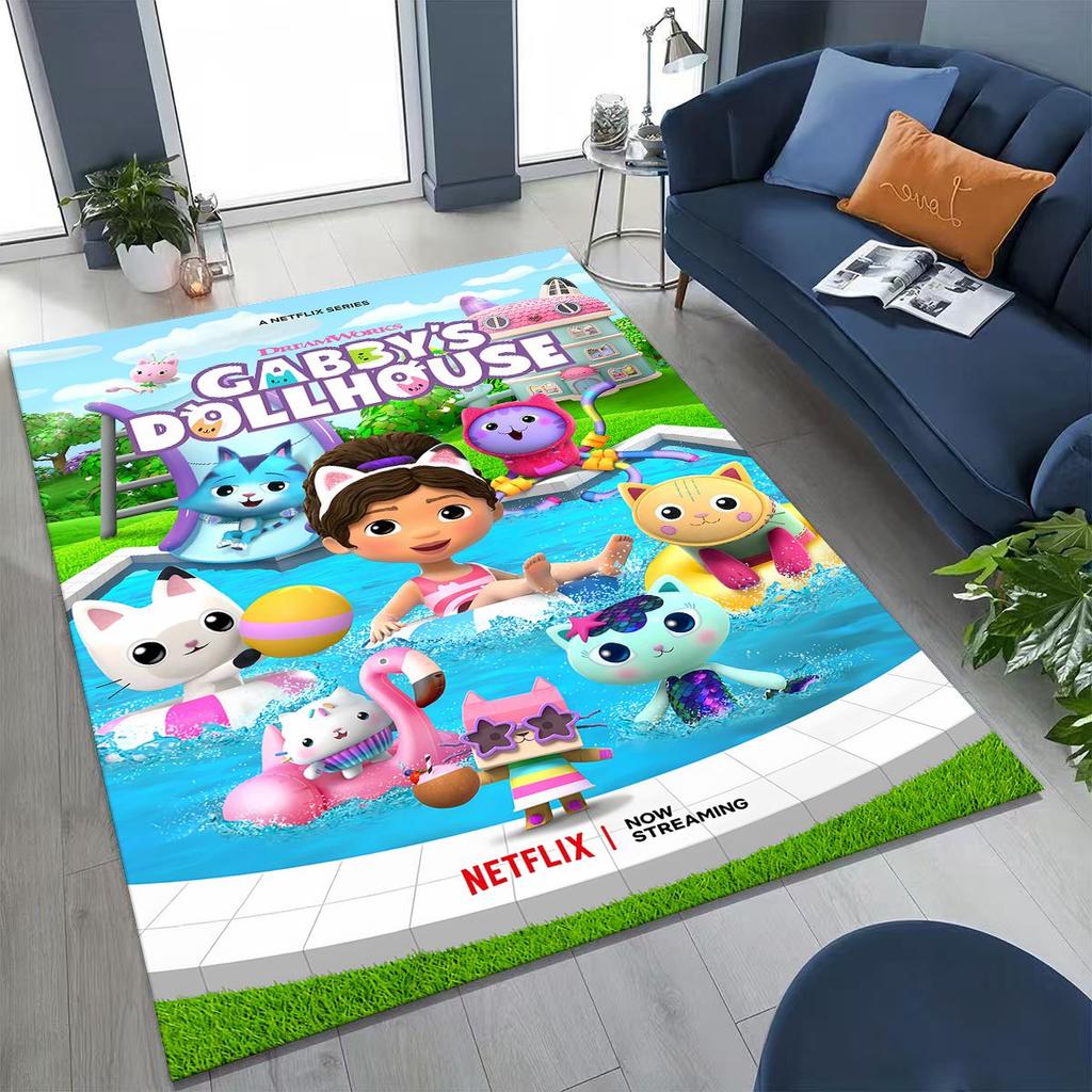 27 Style Cartoon Gabbys Dollhouse Girl Gift Rug for Bedroom Living Room Sofa Home Doormat Decor, Large Kids Non-slip Floor Mat