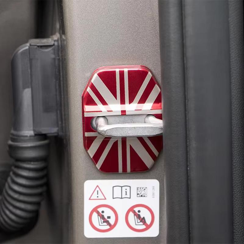 4/2Pcs Stainless Steel Car Door Lock Cover Interior Accessories for Mini Cooper Countryman Clubman R55 R56 R60 F54 F55 F56 F60
