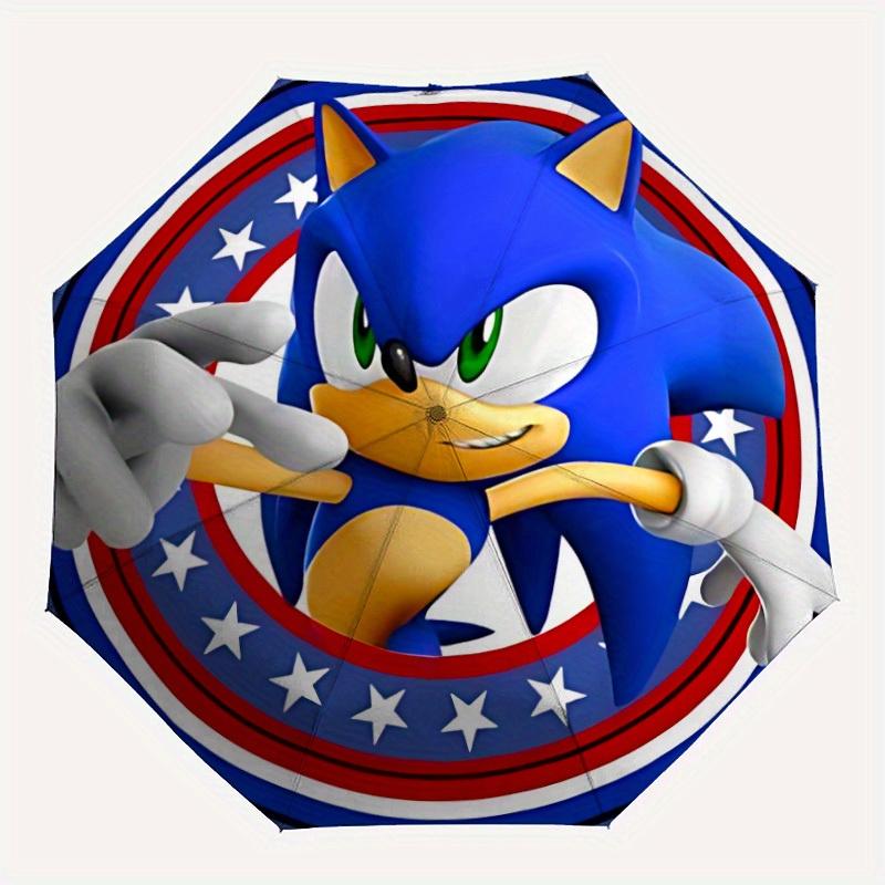 

1pc Sonic the Hedgehog Automatic Umbrella - 8-Rib Foldable Design, Outdoor Adventures, Durable Canopy Material yy250823198