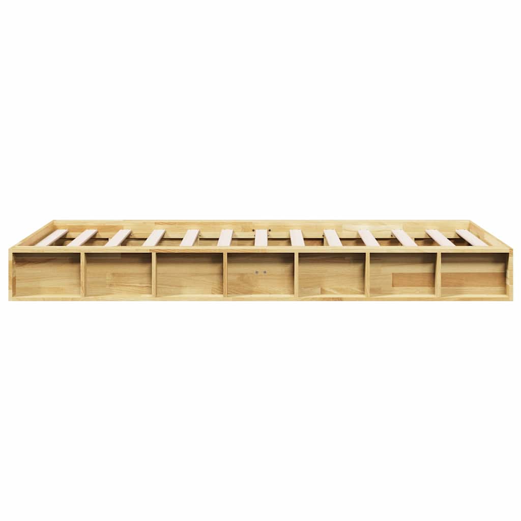 Solid Wood Bed without Mattress 75 x 190 cm Oak Wood