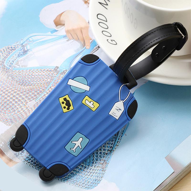 Silicone Luggage Tag Travel Trolley Case Identification Label Three-Dimensional Pattern BackpackSignatureInformation.-zmt