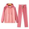 Women's Trendy Casual Suit: 2025 Spring/Autumn Fitness Sportswear with Hooded Sweatshirt & Long Pants.