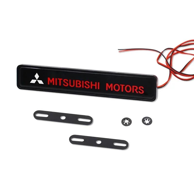 Car LED Lights Front Grille Emblem Badge for Mitsubishi Outlander L200 Lancer ASX Colt Pajero Eclipse Mirage Decoration