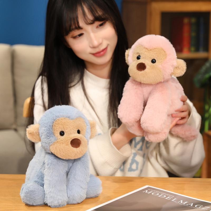 40cm Cartoon Monkey Plush Doll Tall Superior Quality Colorful Monkey Gorilla Animal Stuffed Toy Home Decoration Present Designed For Boys Plus Girls
