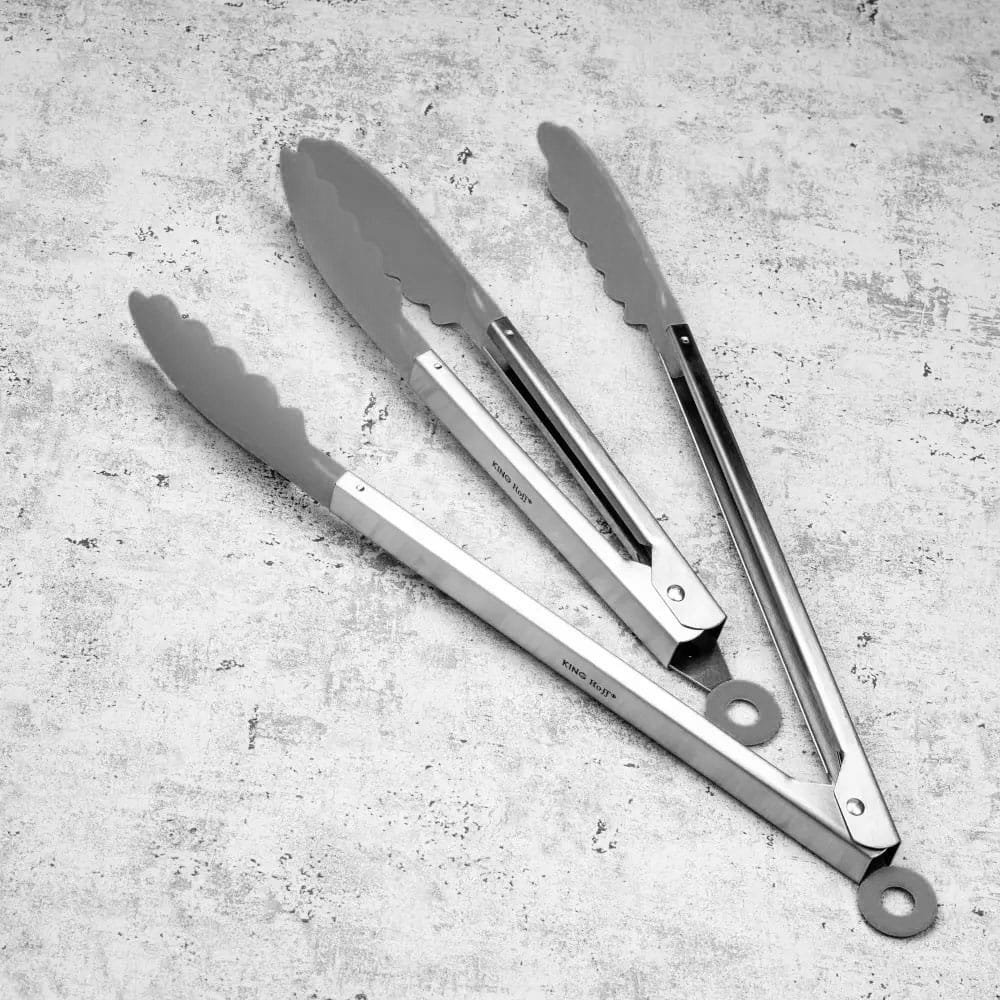 Szczypce Kuchenne Nylonowe 23cm KINGHOFF KH-1741 Szare