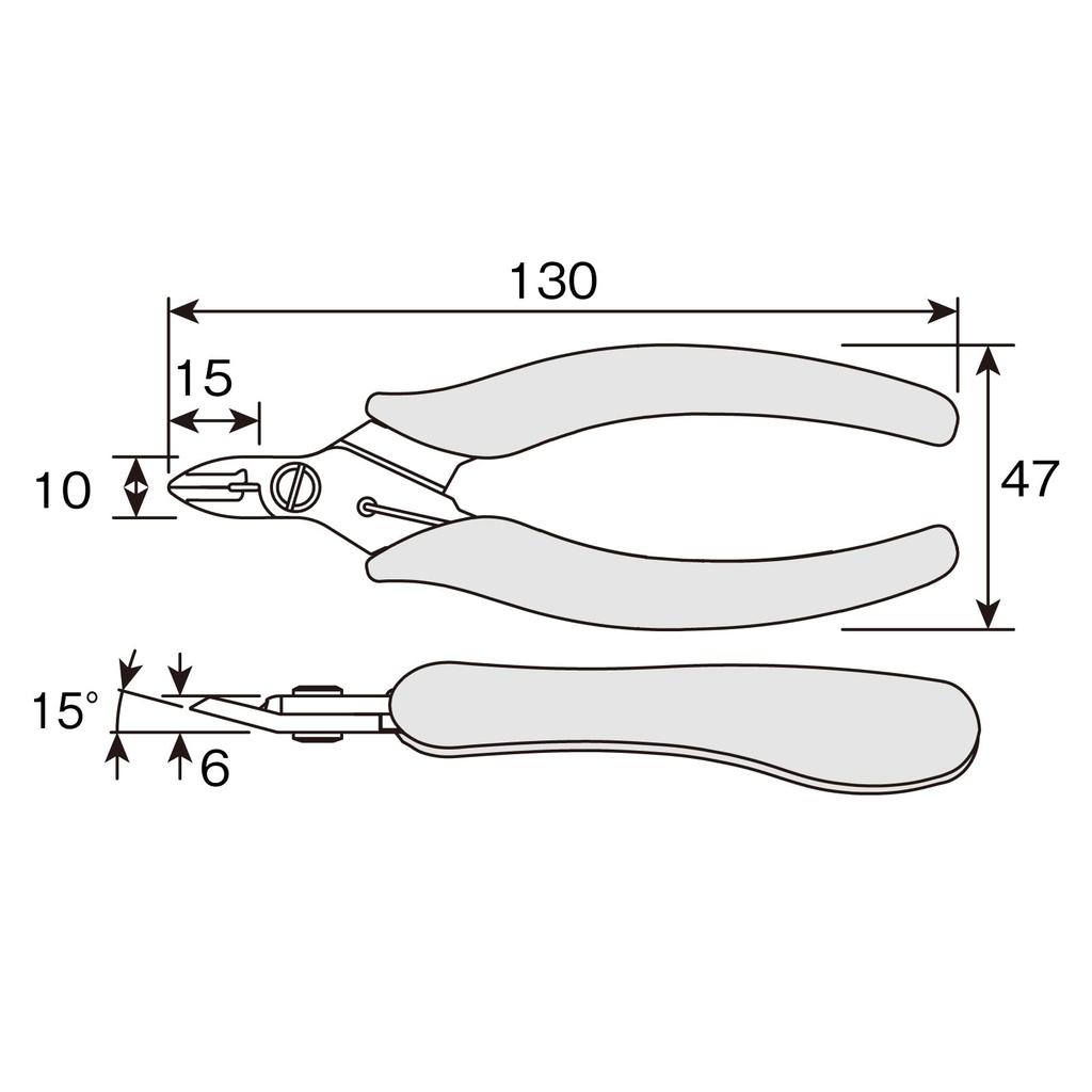 HOZAN Precision Thin Blade Finish for Easy For Copper Wire Only N-40 Nippers, Use,