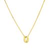 Ciondolo Lettera Bolla Oro Ottone Vento Semplice Collana Nome Clavicola